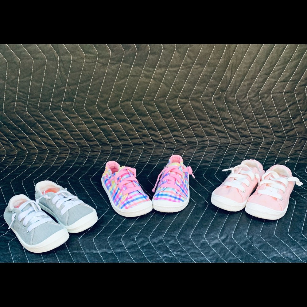 3 pair Toddler girl size 7C tennis shoes